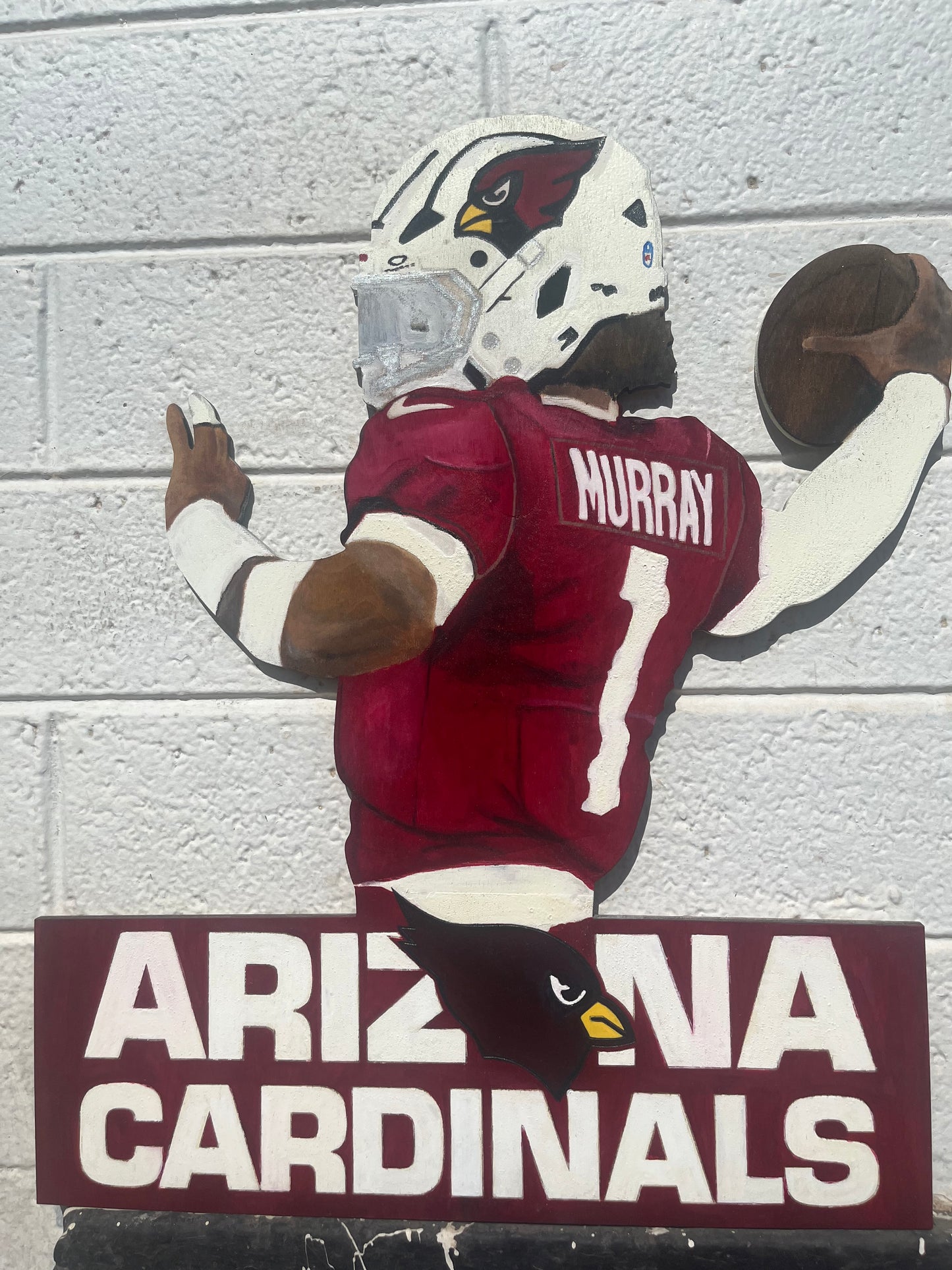 ๐ Kyler Murray Hand-Painted Wood Art